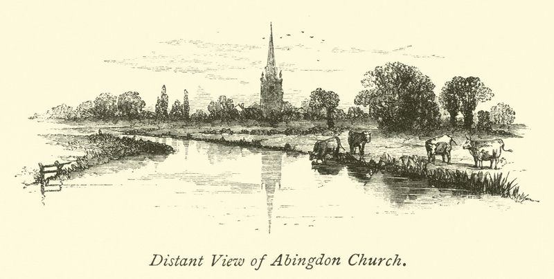 Verre Uitzicht op de Kerk van Abingdon door English School