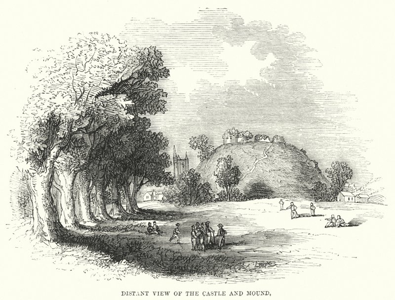 Verre Uitzicht op het Kasteel en de Heuvel (gravure) door English School