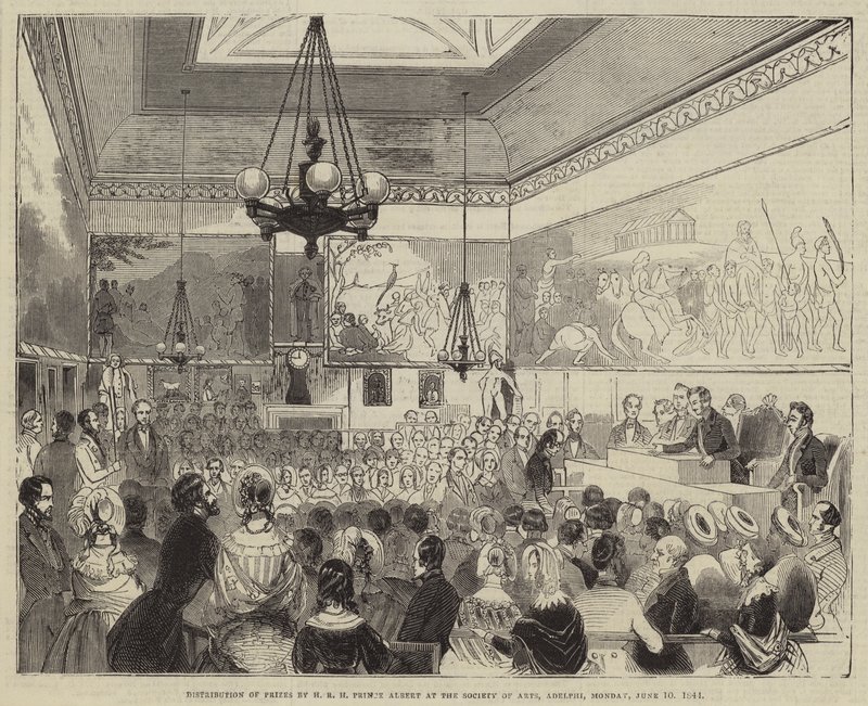 Uitdeling van Prijzen door ZKH Prins Albert bij de Society of Arts, Adelphi, maandag 10 juni 1844 door English School