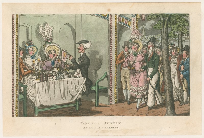 Doctor Syntax in Vauxhall Gardens door English School
