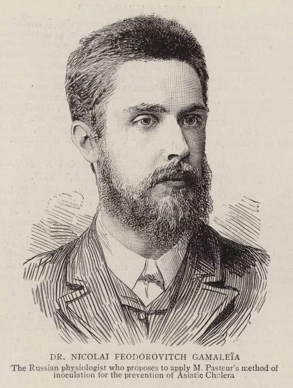 Dr. Nicolai Feodorovitch Gamaleia (gravure) door English School