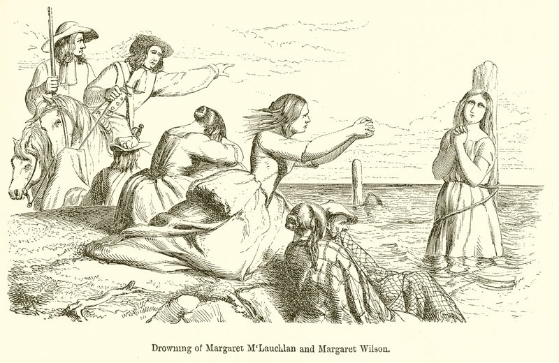 Verdrinking van Margaret MLauchlan en Margaret Wilson door English School
