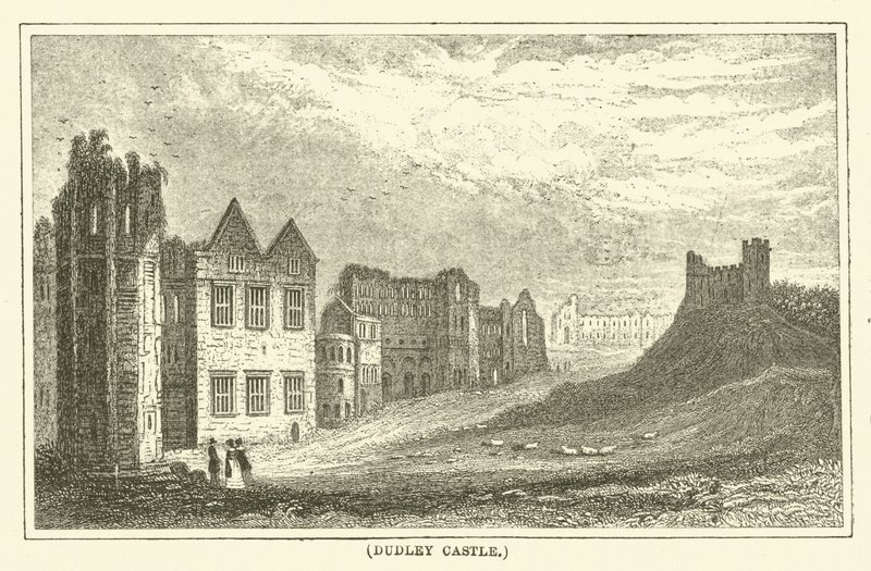 Kasteel Dudley (gravure) door English School