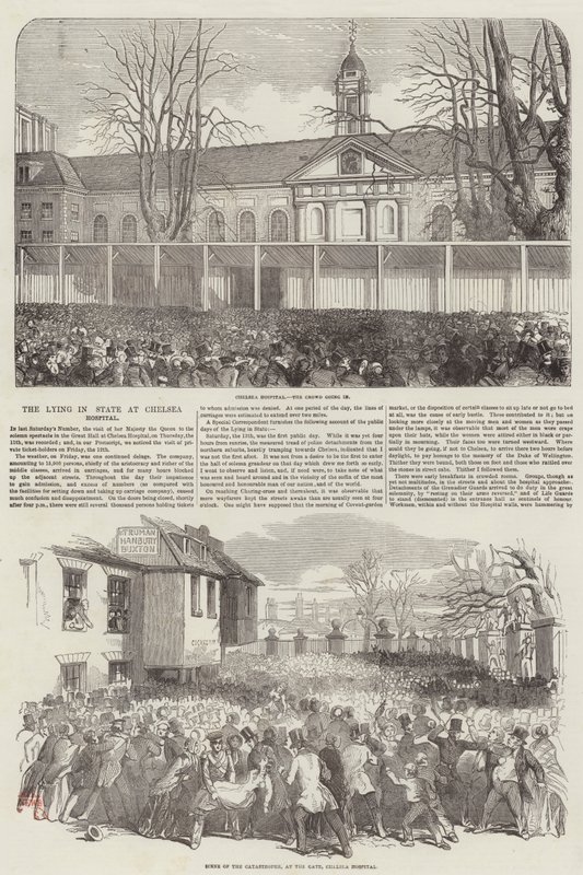 Hertog van Wellington opgebaard in het Chelsea Hospital door English School