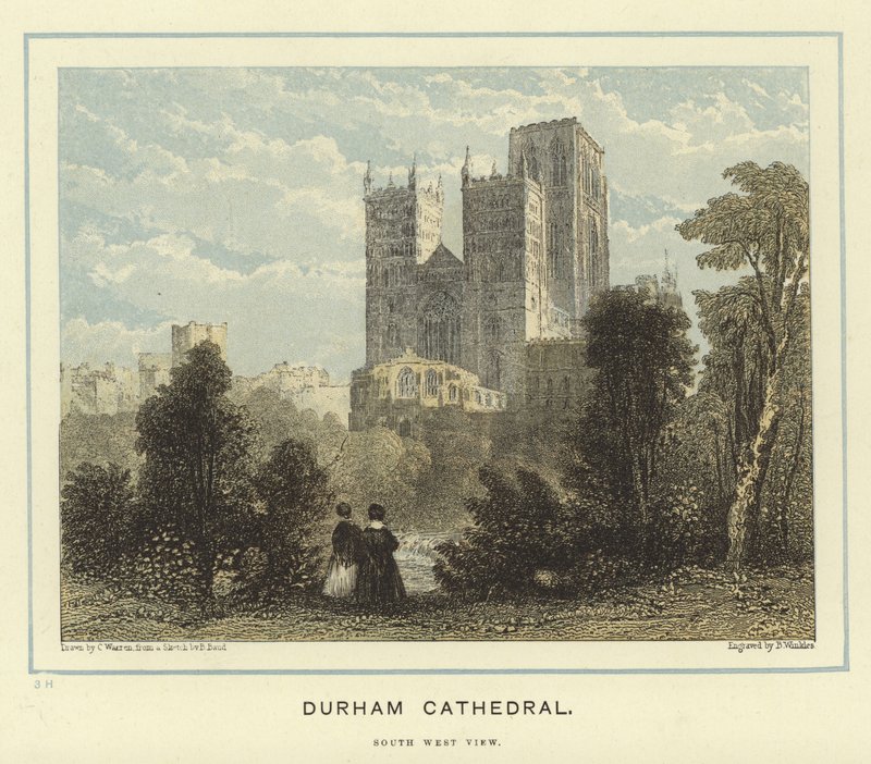 Durham Kathedraal, zuidwestelijk zicht door English School