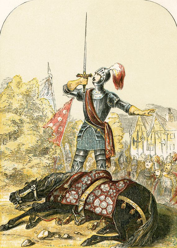 Eed van de Graaf van Warwick op zijn Zwaard na het Steken van zijn Paard door English School