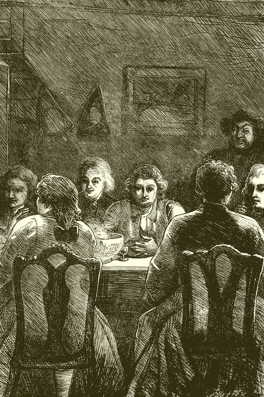 Edmund Burke bij de Literary Club door English School