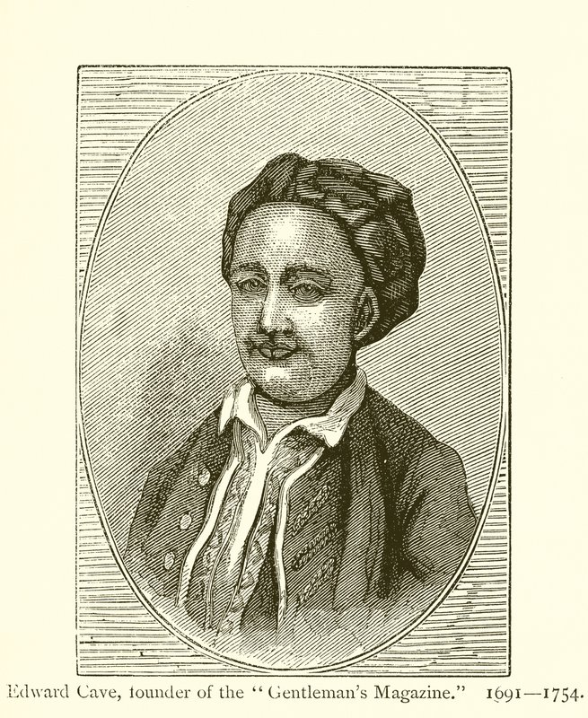 Edward Cave, oprichter van het Gentlemans Magazine door English School