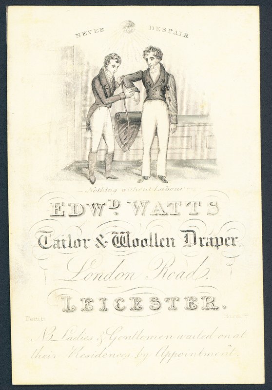 Edward Watts, kleermaker en wollenhandelaar door English School