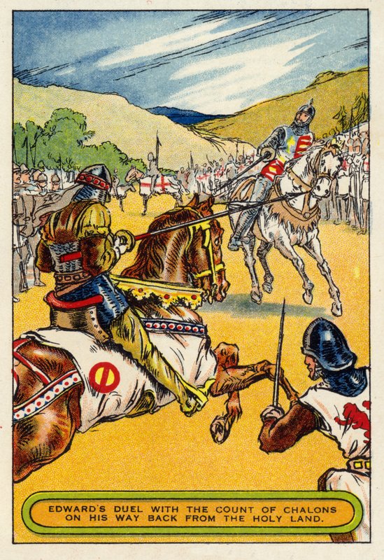Edwards duel met de graaf van Chalons op zijn terugweg van het Heilige Land door English School
