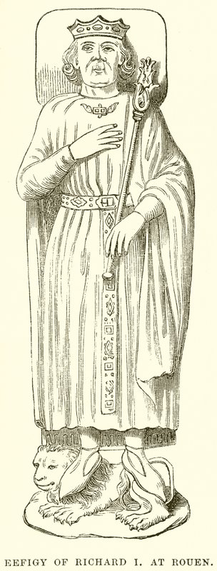 Beeld van Richard I in Rouen door English School