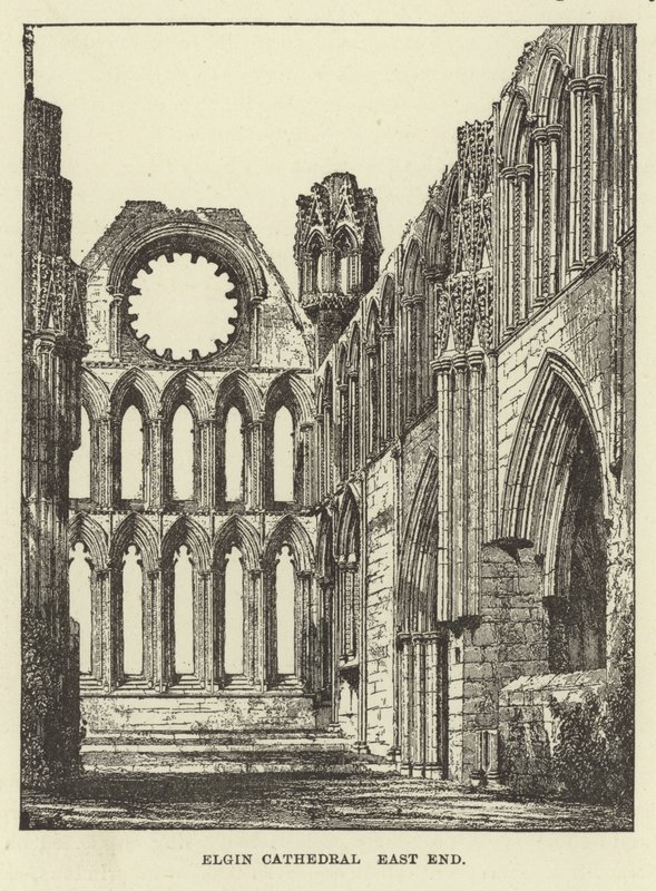 Elgin-kathedraal, oostelijke einde door English School