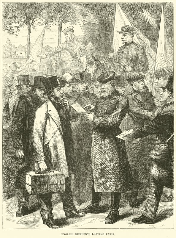 Engelse inwoners verlaten Parijs, oktober 1870 door English School