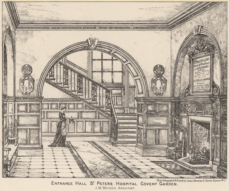 Inkomhal van St. Peters Ziekenhuis, Covent Garden door English School