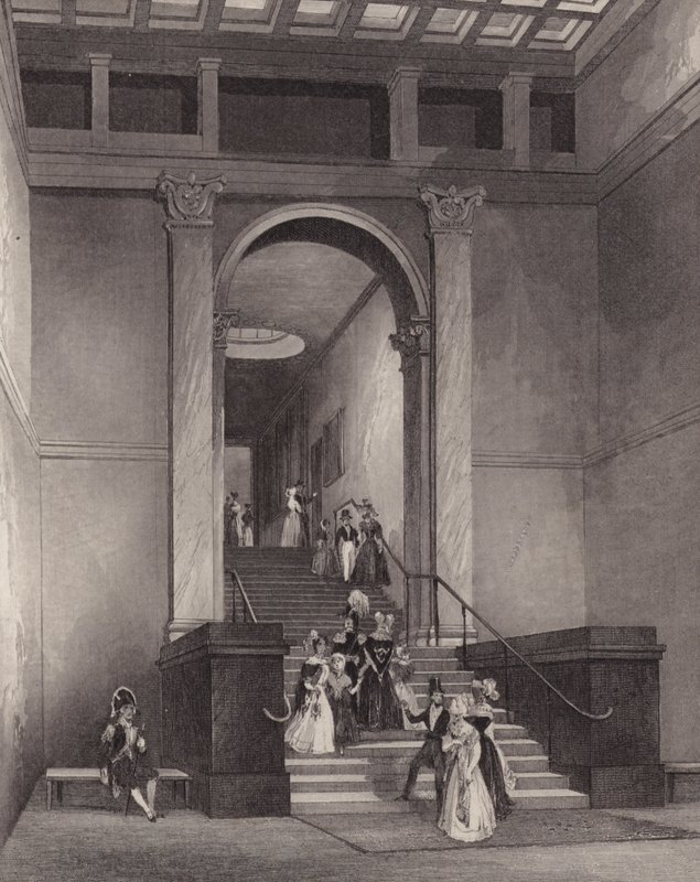 Ingang van de National Gallery, Londen door English School