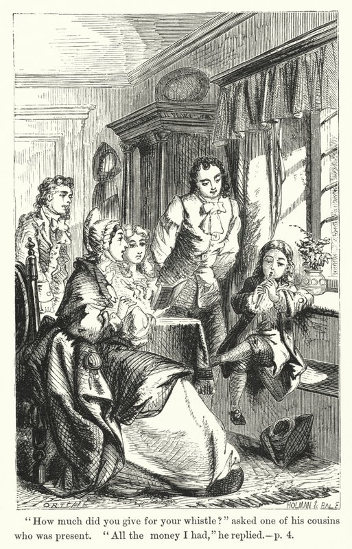 Episode uit het leven van de jonge Benjamin Franklin (gravure) door English School