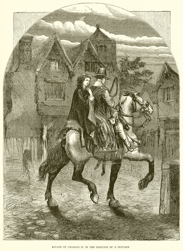 Ontsnapping van Karel II in de vermomming van een dienaar door English School