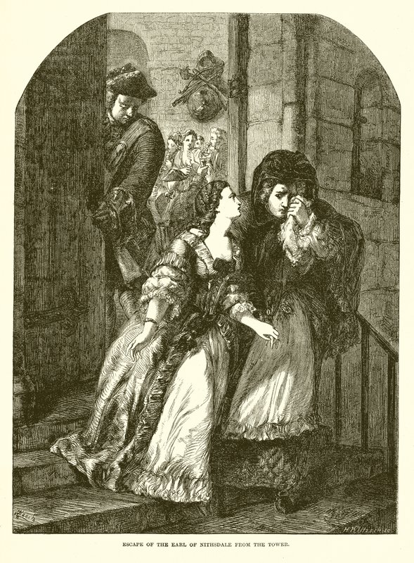 Ontsnapping van de graaf van Nithsdale uit de Tower door English School
