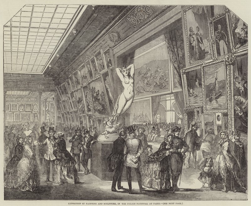 Tentoonstelling van schilderkunst en beeldhouwkunst, in het Palais National in Parijs door English School
