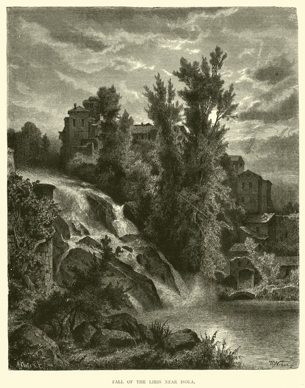 Waterval van de Liris nabij Isola door English School