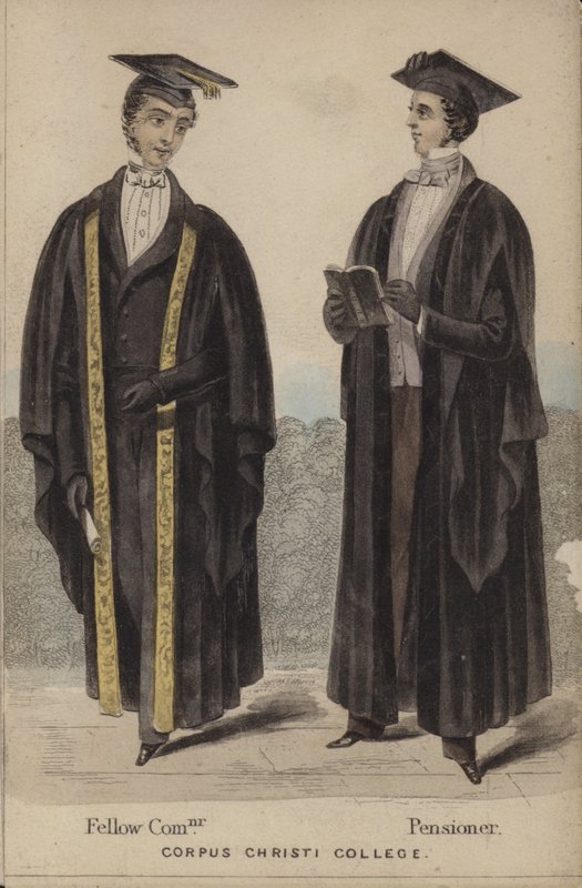Fellow Commoner, Pensionaris, Corpus Christi College door English School