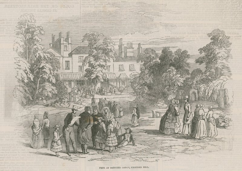 Feest in Bedford Lodge, Campden Hill, Londen door English School