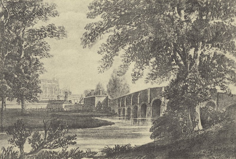 Vijftien-bogenbrug, 1818 door English School
