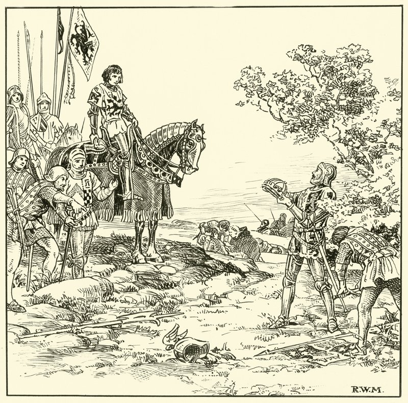 Het Vinden van de Kroon bij Bosworth door English School