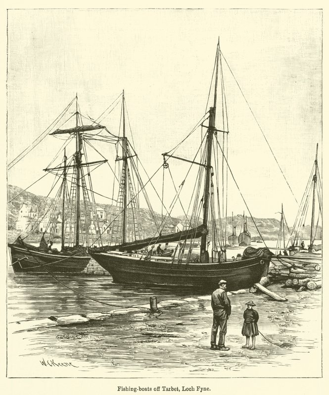 Vissersboten bij Tarbet, Loch Fyne door English School