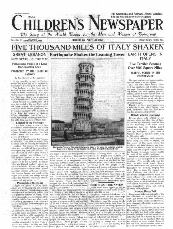 Vijfduizend Mijlen Italië Geschud, voorpagina van 