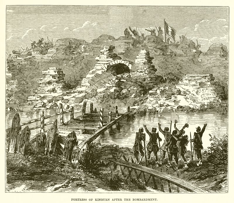 Fort Kinburn na het bombardement door English School