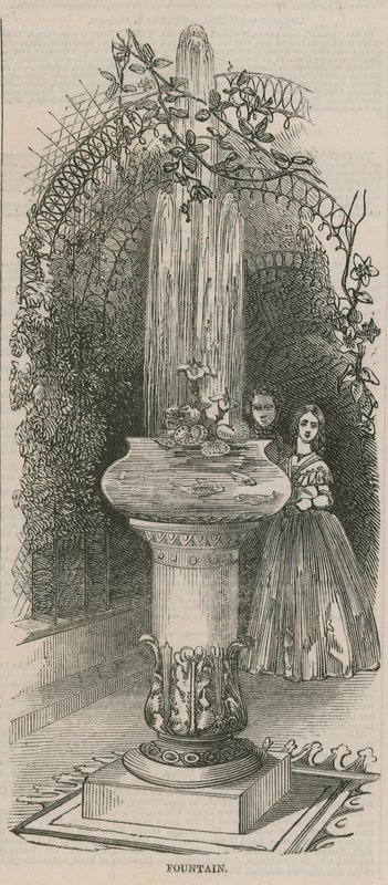 Fontein op een tentoonstelling van nuttige kunsten door English School
