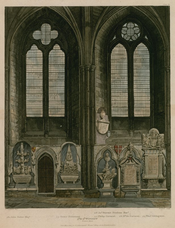 Vierde en vijfde raam, Noordelijke Zijbeuk, Westminster Abbey, Londen door English School