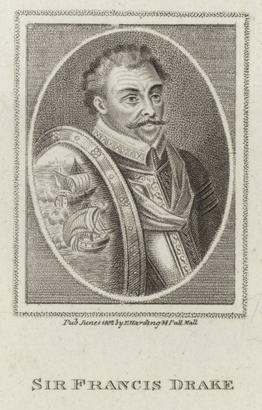 Francis Drake (engraving) door English School