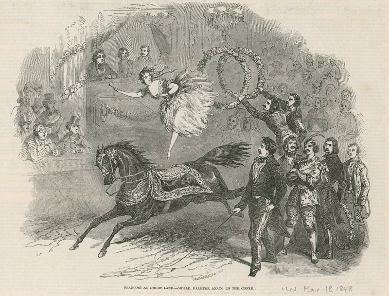 Franconi in Drury Lane - Mddle Palmyre Anato in de cirkel door English School