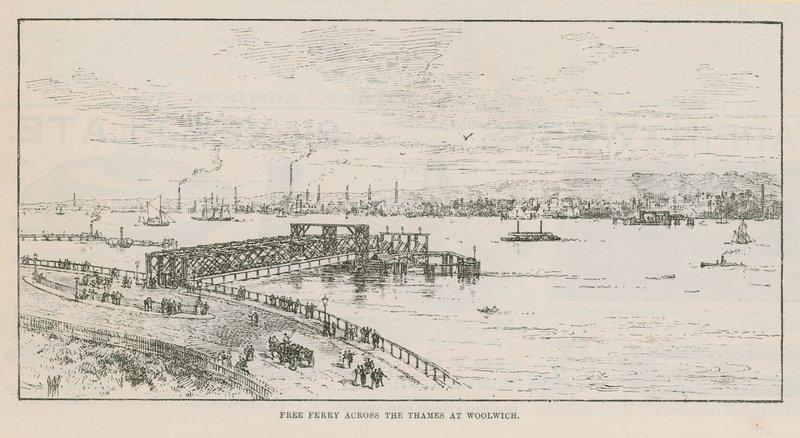 Gratis veerboot over de Theems bij Woolwich door English School