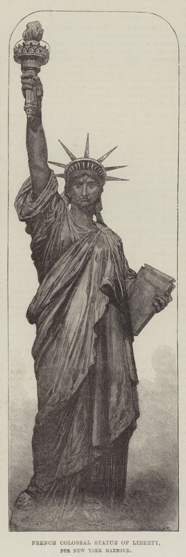 Franse Kolossale Vrijheidsbeeld, voor de Haven van New York door English School