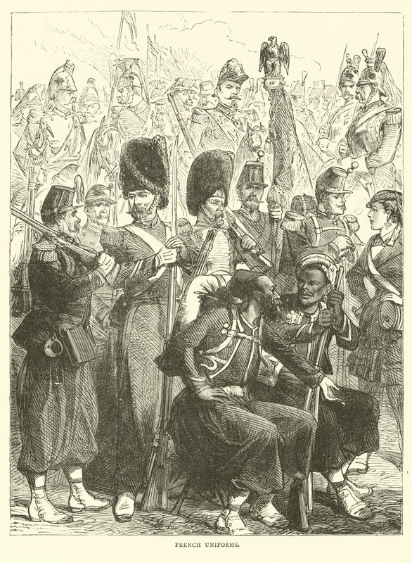 Franse uniformen, september 1870 door English School