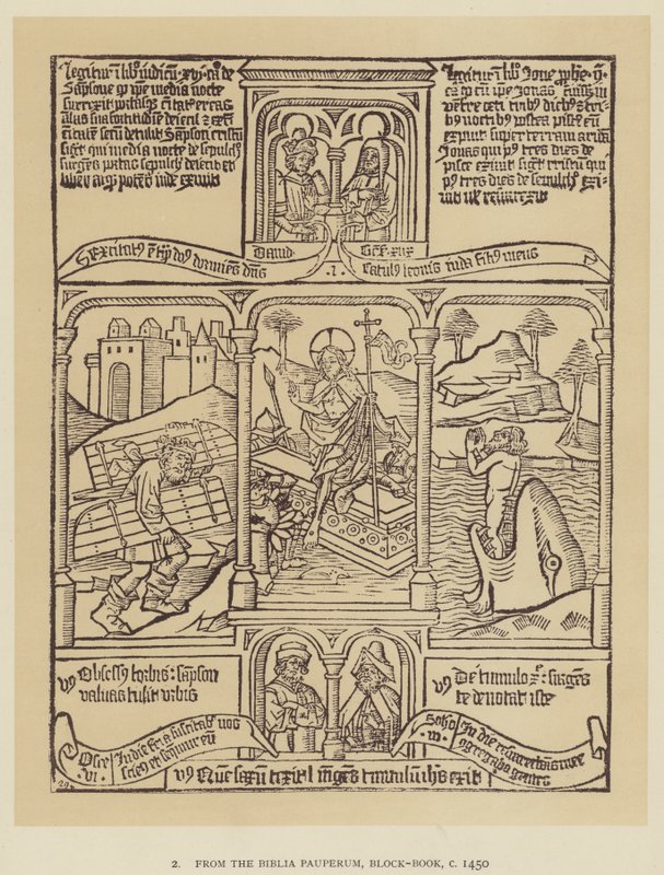 Uit de Biblia Pauperum, Blokboek, ca. 1450 door English School