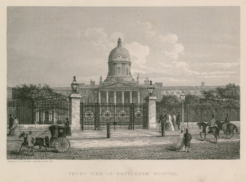 Vooraanzicht van Bethlehem Hospital door English School
