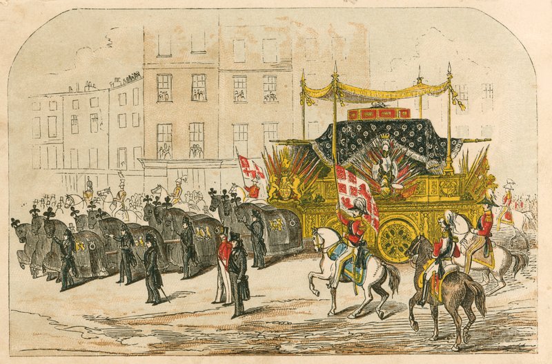 Begrafeniswagen van de Hertog van Wellington door English School