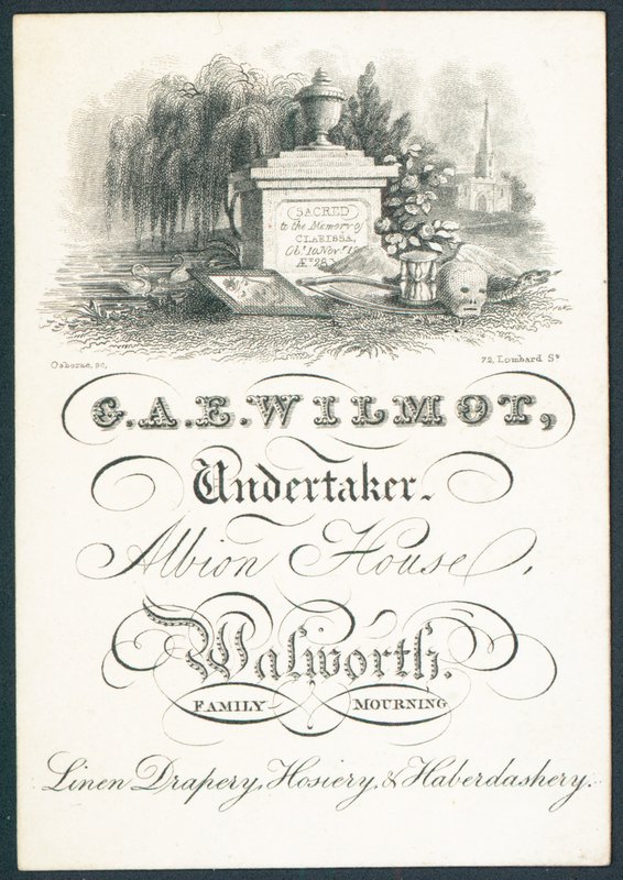 G A E Wilmot, begrafenisondernemer door English School