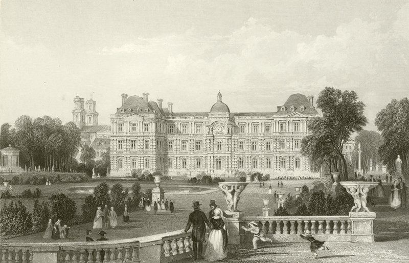 Tuin - Voorkant van het Luxemburg - Parijs door English School