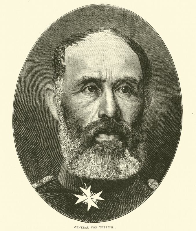Generaal Von Wittich, oktober 1870 door English School
