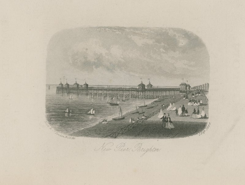 Algemeen uitzicht op de nieuwe pier in Brighton door English School