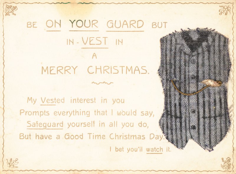 Herenvest, kerstkaart door English School