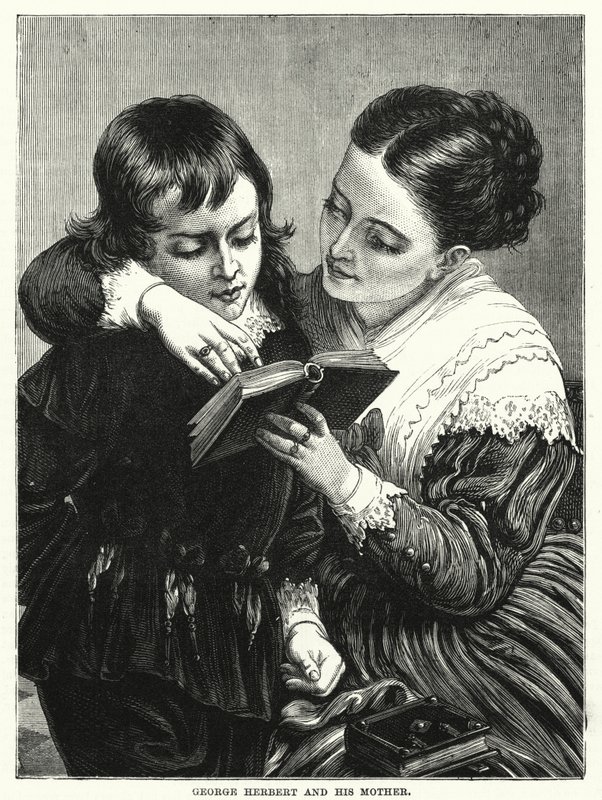 George Herbert en zijn Moeder door English School