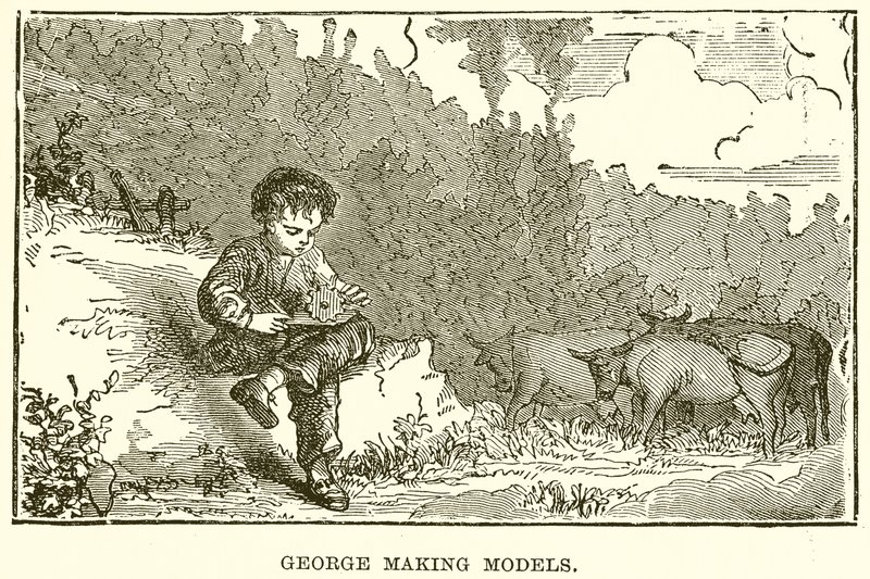 George maakt modellen door English School