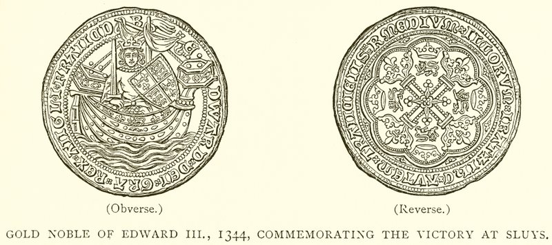 Gouden Nobel van Edward III, 1344, Ter Herdenking van de Overwinning bij Sluys door English School