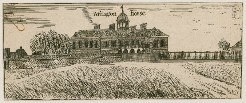 Goring House, later Arlington House, op de locatie van Buckingham Palace door English School